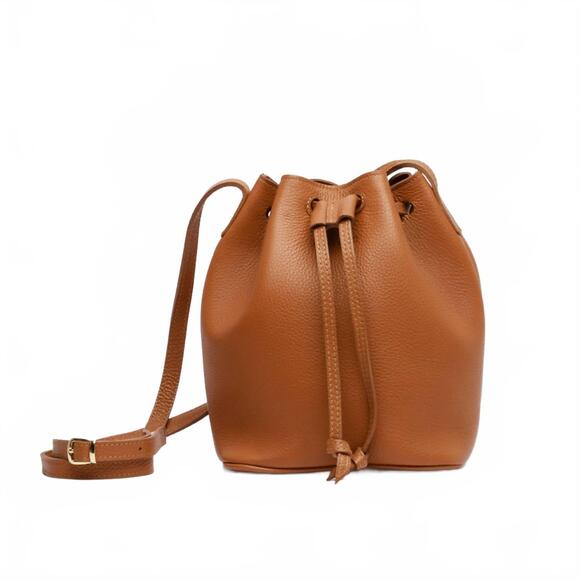 MESCH Handbags - NEW MESCH women's madison bucket bag in caramel